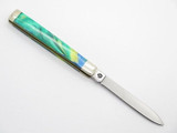2001 Case XX 3185 Doctor Folding Pocket Knife Exotic Green Yellow Swirl