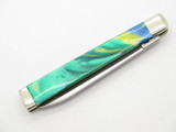 2001 Case XX 3185 Doctor Folding Pocket Knife Exotic Green Yellow Swirl