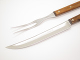 Vintage Case XX P201SS Carvemaster Kitchen Cutlery Meat Fork Carving Knife Set