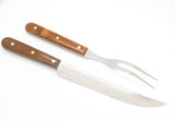 Vintage Case XX P201SS Carvemaster Kitchen Cutlery Meat Fork Carving Knife Set