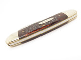 Vintage 5 Dot 1975 Case XX 62131 USA Jigged Handle Canoe Folding Pocket Knife
