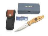 Mcusta MC-182G Seki Japan Nobunaga Yellow & SPG2 San Mai Folding Knife No Clip