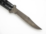 Vintage G. Sakai Seki Japan 5.5" Clip Point Japanese Black Folding Butterfly Balisong Knife