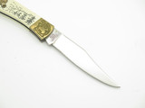 Vtg 1970s Seizo Imai Seki Japan 4.25" Eagle Lockback Folding Hunter Pocket Knife