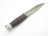 Vintage Kinfolks 962 Stacked Leather Carbon Steel Fixed Blade Hunting Knife