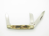 Vintage 1970s Seki Japan Jigged Bone Stockman 4.31" Folding Pocket Knife