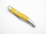 Vintage Imperial Prov RI USA 2 Blade Yellow Folding Fish Pocket Knife