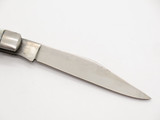 Vintage 1960s Sabre 617 Seki Japan 4" White Handle Trapper Folding Pocket Knife