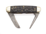 Vintage Black Handle Broken Handle Folding Multi Tool Scout Pocket Knife