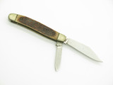 Vintage 1960s Seki Japan 2 Blade Jigged Bone 3.31" Folding Pocket Jack Knife