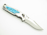SOG Stingray 2.0 Seki Japan Customized Turquoise Inlay Folding Pocket Knife