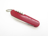 Vintage Wonder Knife Japan 3.5" Red Multi Tool Folding Pocket Camp Knife