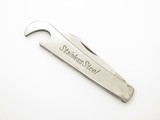Vintage 112 Seki Japan 3.25" Stainless Steel Folding Pocket Knife Bottle Opener
