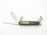 Vintage 1970s Seki Japan 3.75" Black Multi Tool Camp Folding Pocket Knife