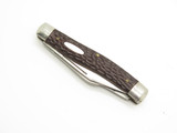 Vintage 1970s Monarch 2231 4" Stainless Jigged Folding Stockman Pocket Knife