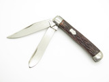 Vintage 1970s Explorer 3.18" Stainless Jigged Trapper Folding Pocket Knife