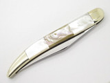 Vtg Parker Eagle Seki Japan Texas Toothpick Pearl Paua Folding Pocket Knife