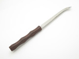 Vintage Bamboo Japan Serrated Cheese Knife 3.93" Stainless Kitchen Cutlery