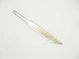 Vintage Unmarked Stainless Small 2.5" Fixed Blade Knife Making Blank Part
