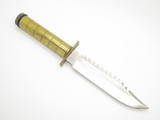 Vintage Solingen Wilderness Survival Stainless Brass Fixed Blade 6.18" Knife