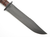 Ka-Bar 2217 USA Big Brother Leather Handle Survival Fixed Blade Knife & Sheath