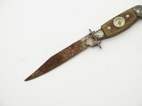 Vintage Japan Miniature Mini 2.4" Compass Fixed Blade Knife and Sheath