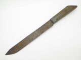 Vintage Antique Wood & Lead Handle Kitchen Cutlery Butcher Knife