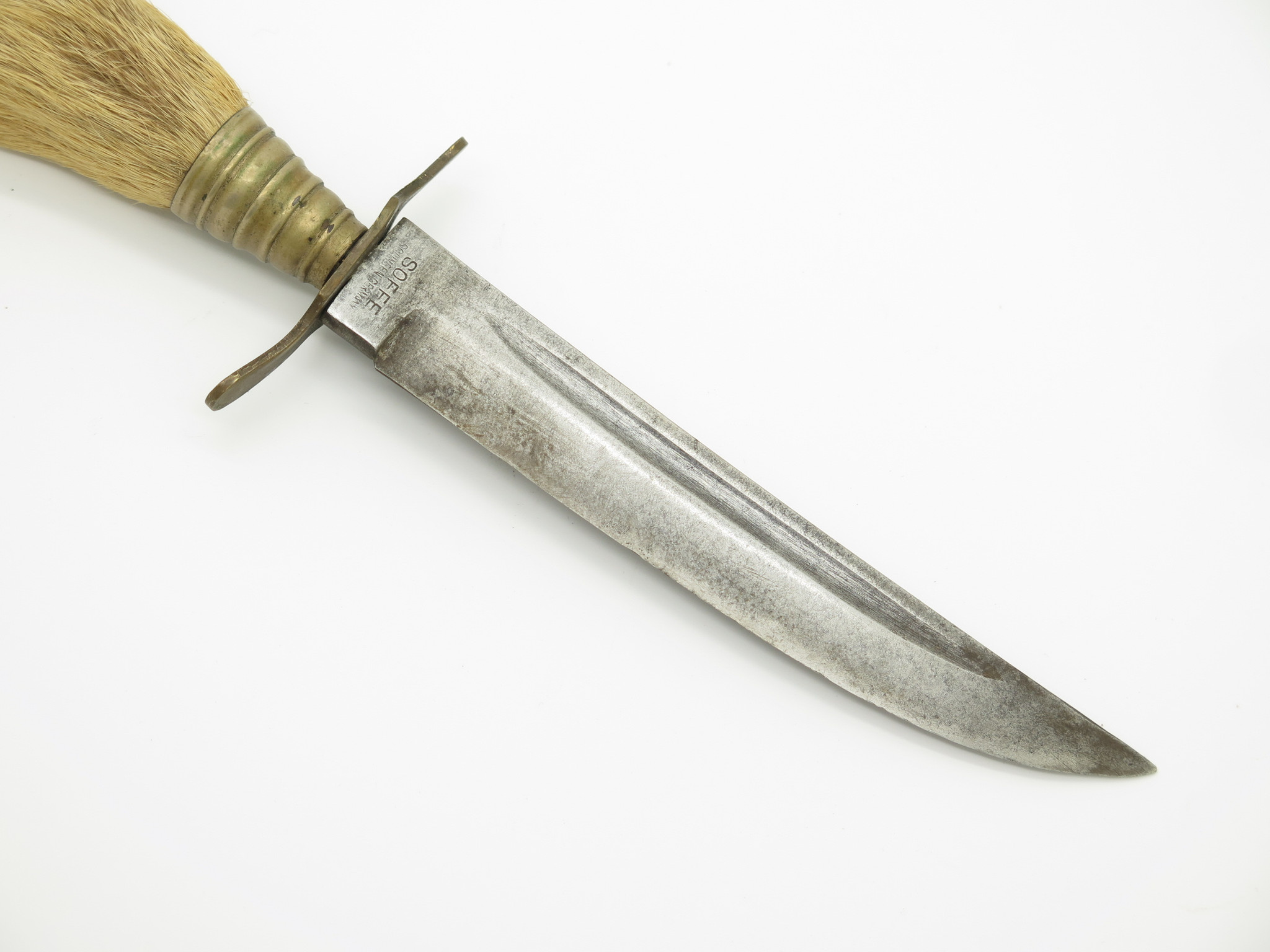 Vintage Soffe Solingen Germany Deer Hoof Fixed Blade Hunting Knife