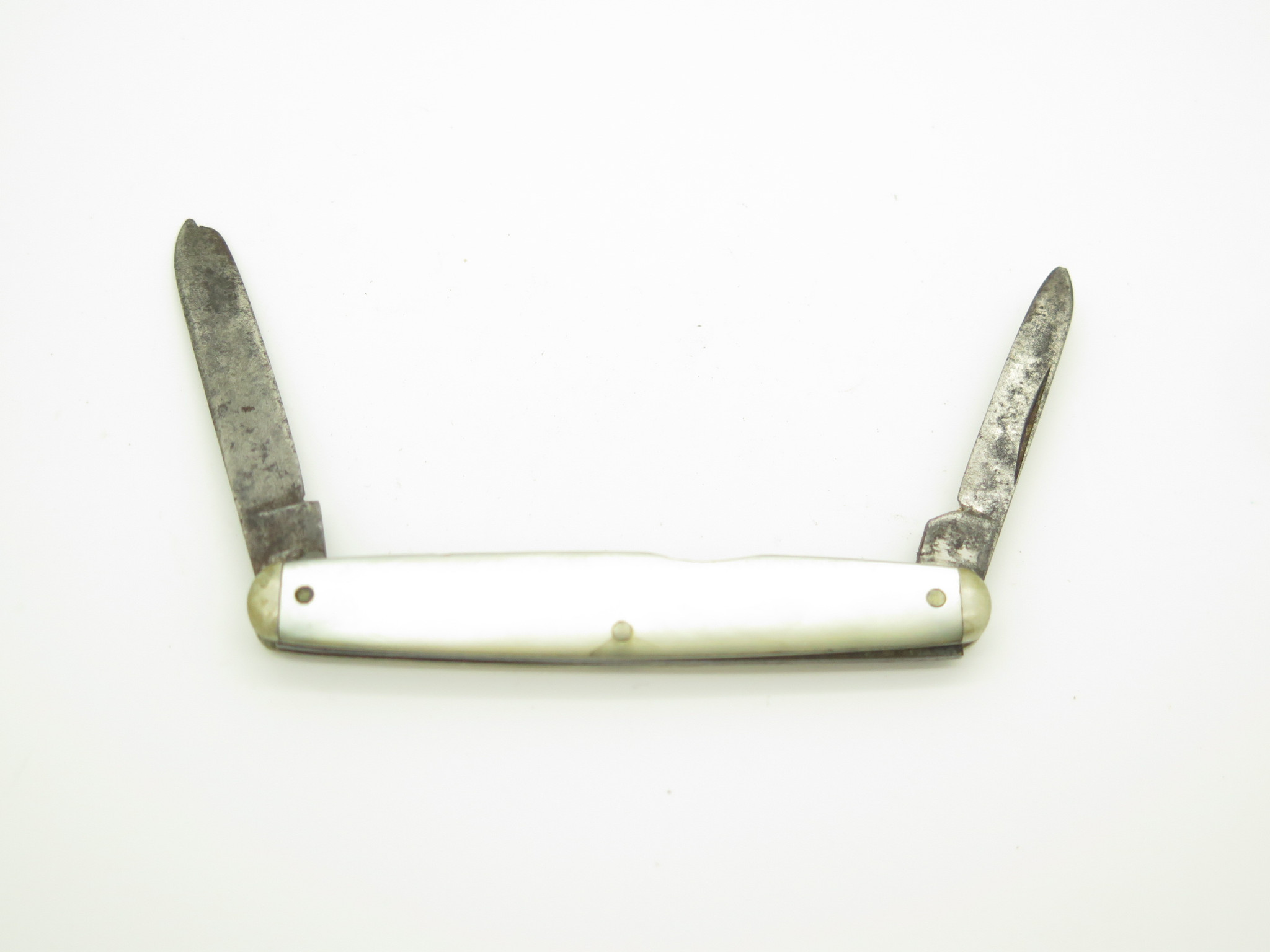 Vintage Wards USA Carbon Steel 2 Blade MOP Folding Pocket Knife