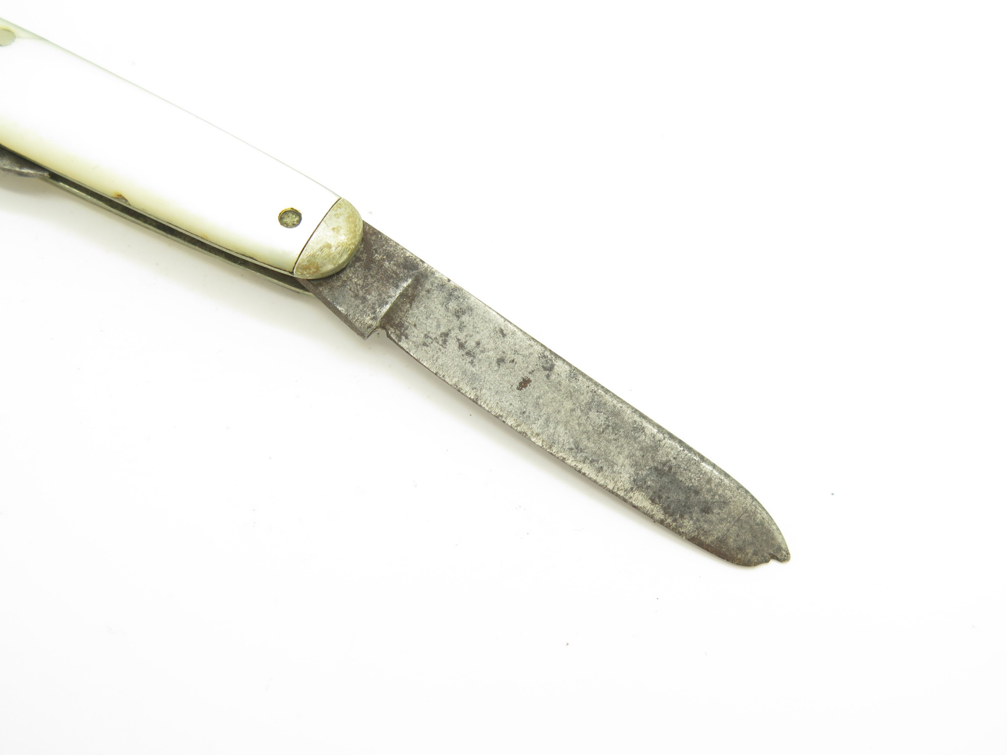 Vintage Wards USA Carbon Steel 2 Blade MOP Folding Pocket Knife