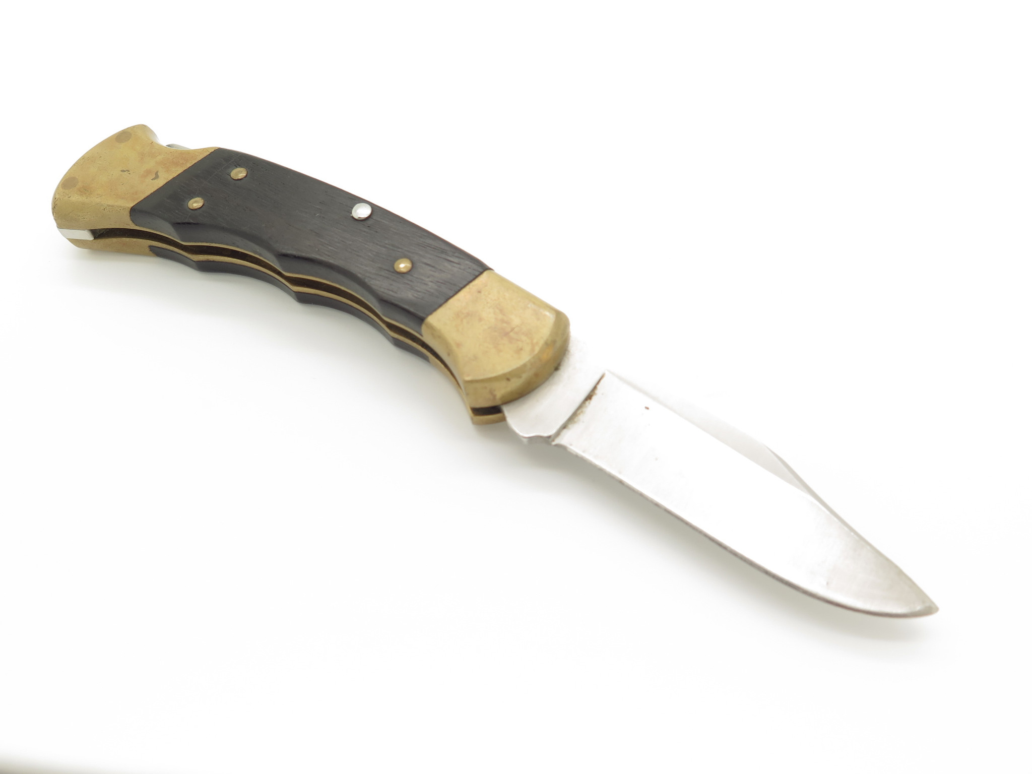 Vintage 1991 Buck 112 Ranger Finger Grooved Lockback Folding Vintage 1991 Buck 112 Ranger Finger Grooved Lockback Folding