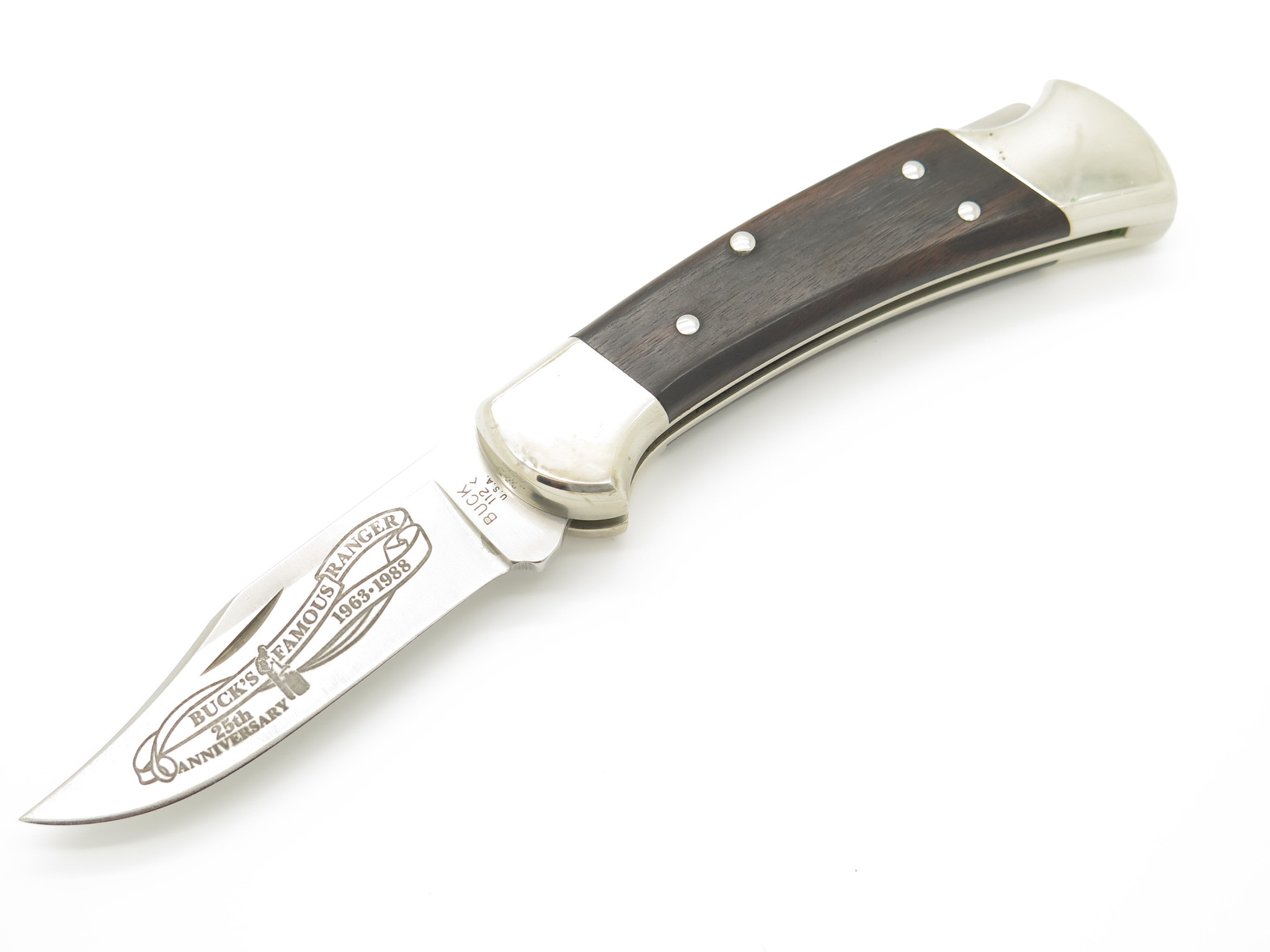 Vintage Buck 112 Ranger 25th Anniversary 1963-1988 Lockback