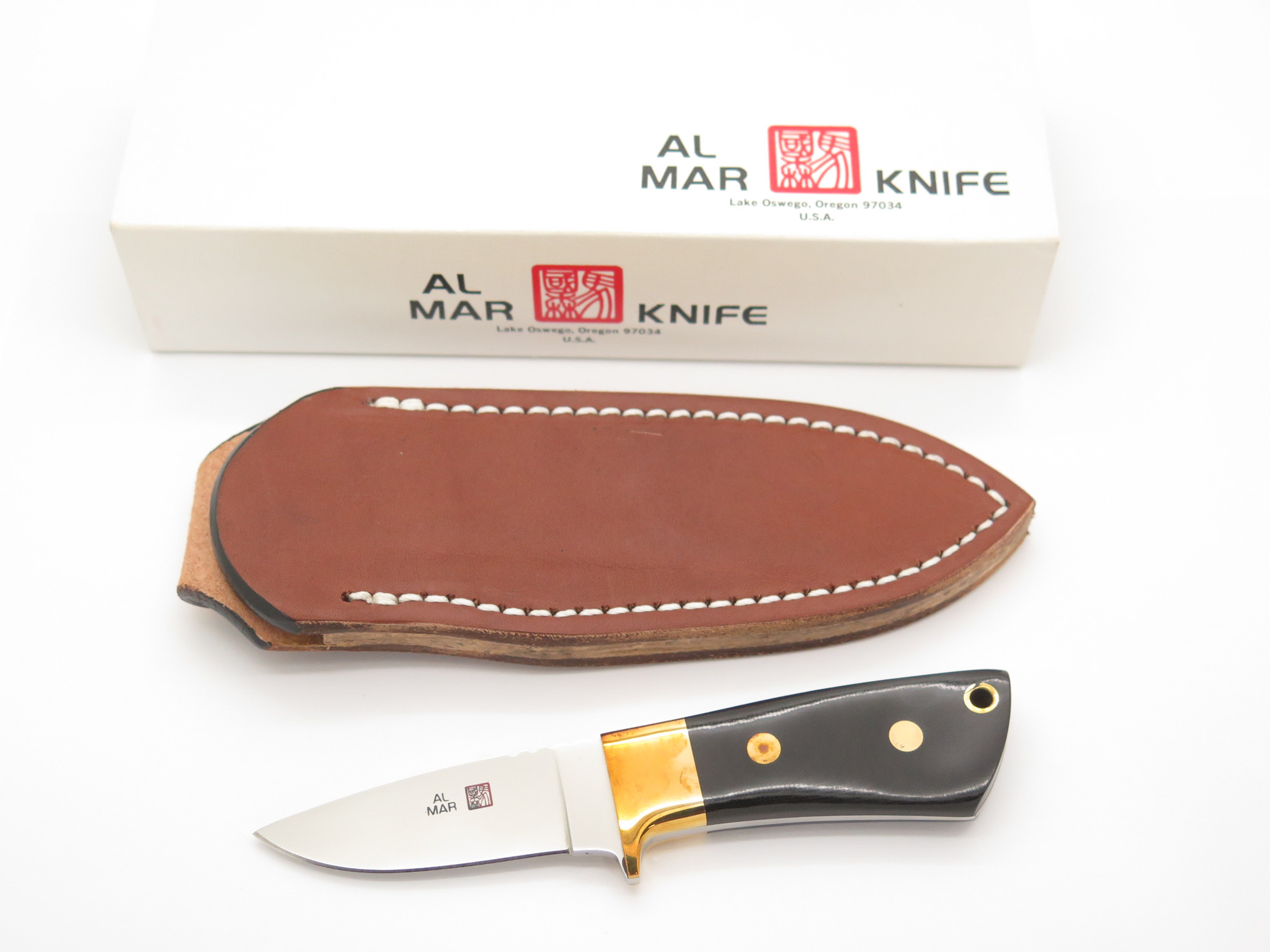 Vintage Al Mar 5004 Pack Rat I Seki Japan Micarta Fixed Blade