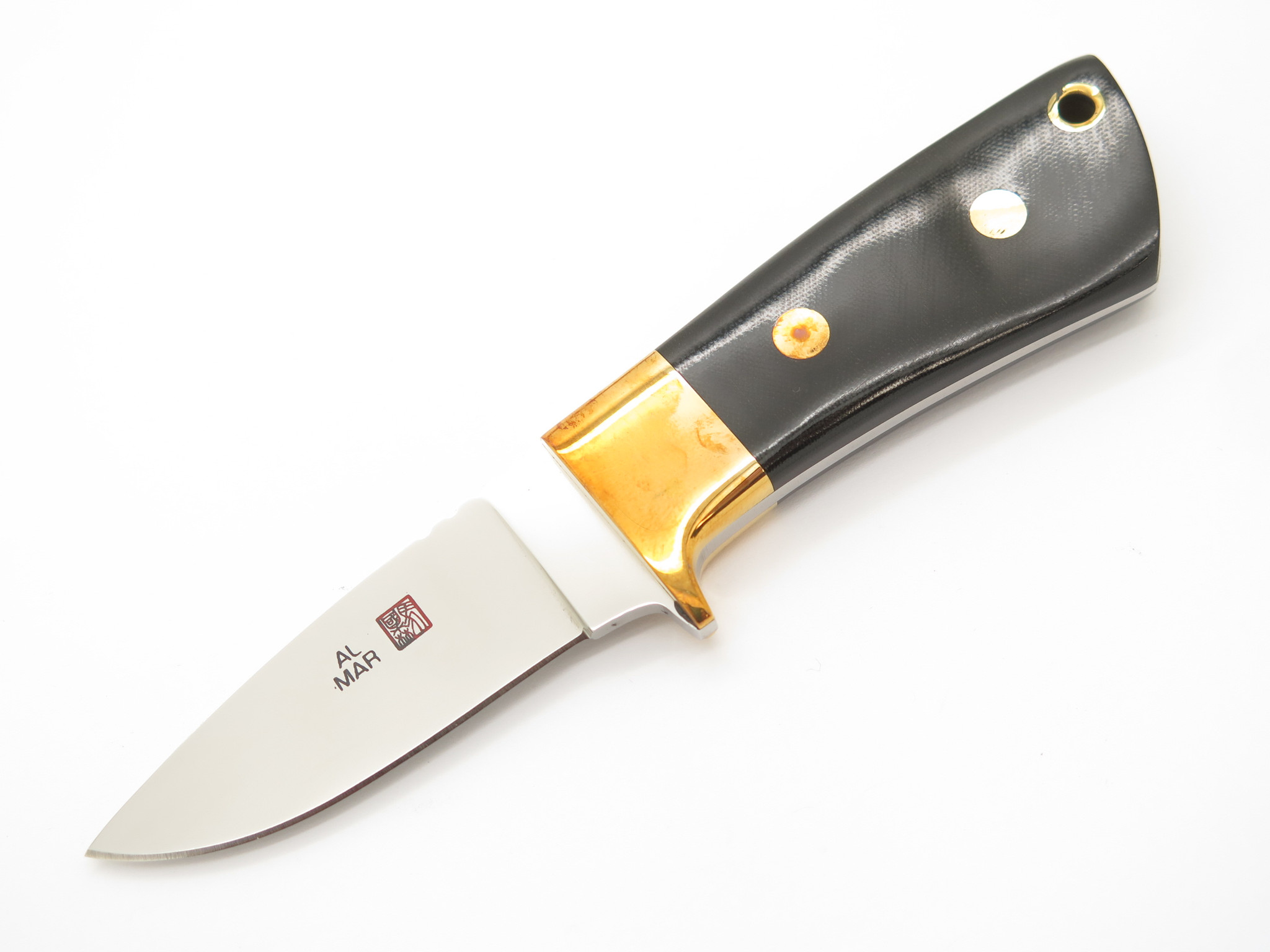 Vintage Al Mar 5004 Pack Rat I Seki Japan Micarta Fixed Blade