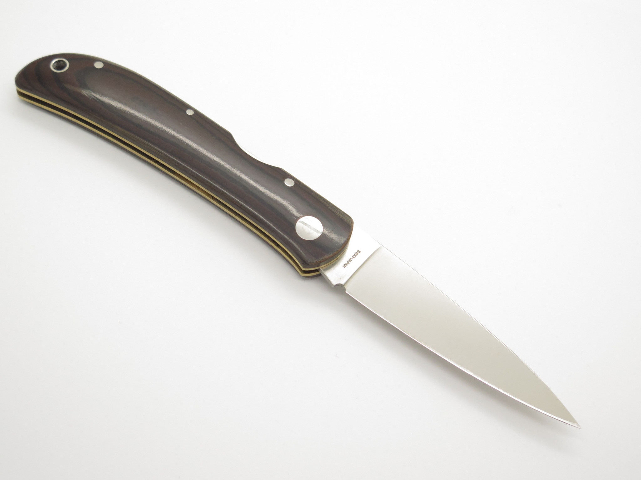 Vintage Al Mar Falcon ATS-34 Seki Japan Micarta Lockback Folding 