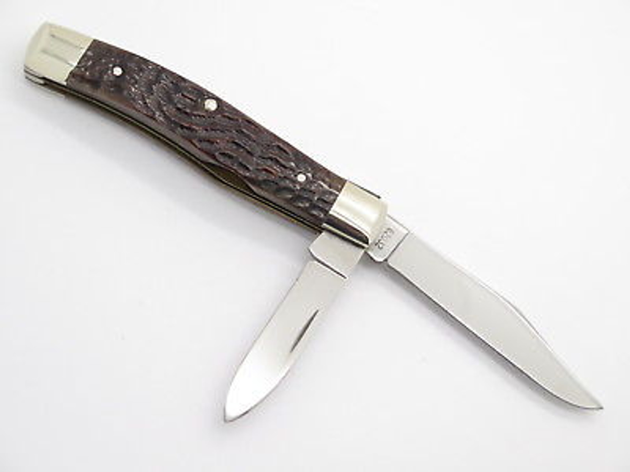 Vtg 10 Dot 1980 Case XX 62032 Jigged Bone Folding Pocket