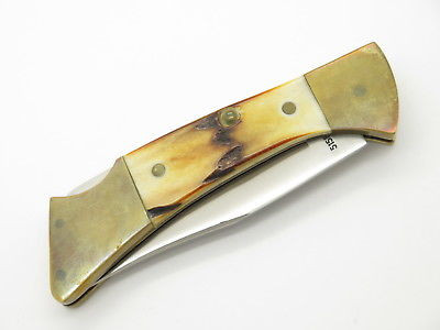 Vtg 1980 Case XX 5158 Stag Mako Shark Medium Folding Hunter Lockback