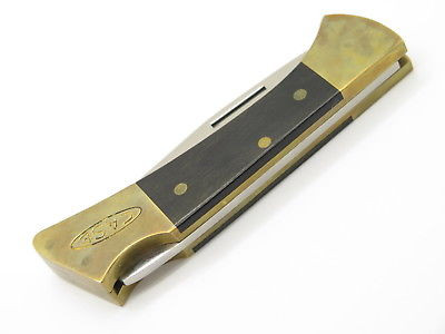 Vtg 1980 Case XX P158 Wood Mako Shark Folding Hunter Lockback