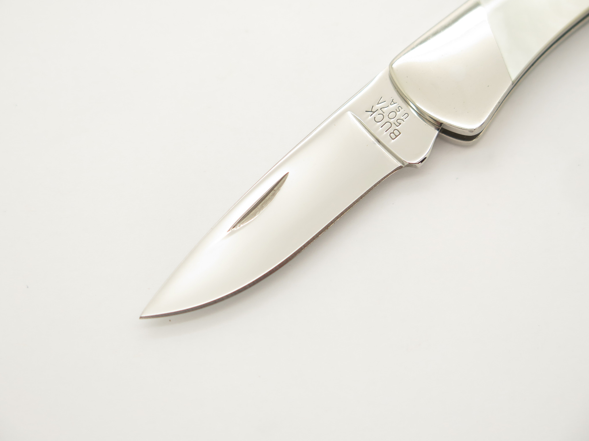 Vintage 1988 Buck 507 Ultima I MOP White Mother of Pearl Folding 