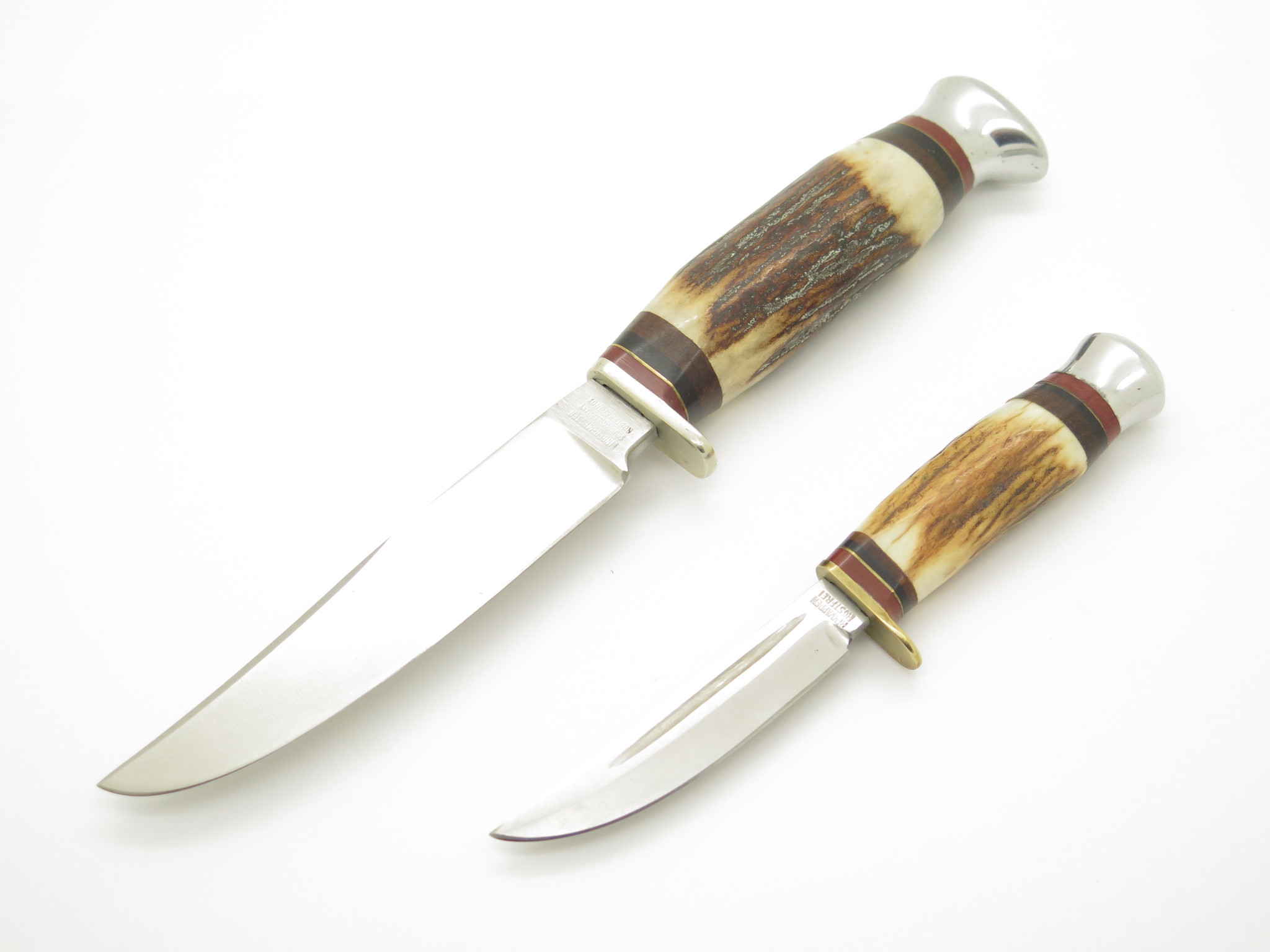 Vintage Linder-Messer Rehwappen Germany Stag Fixed Blade Knife