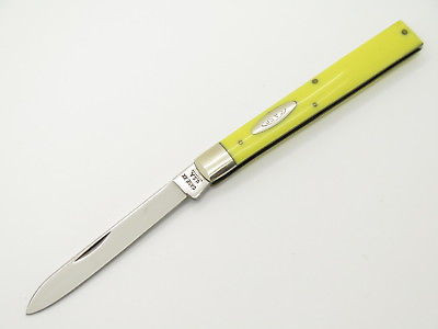 Vintage 1972 Case XX 3185 Yellow Delrin Doctor Folding Pocket