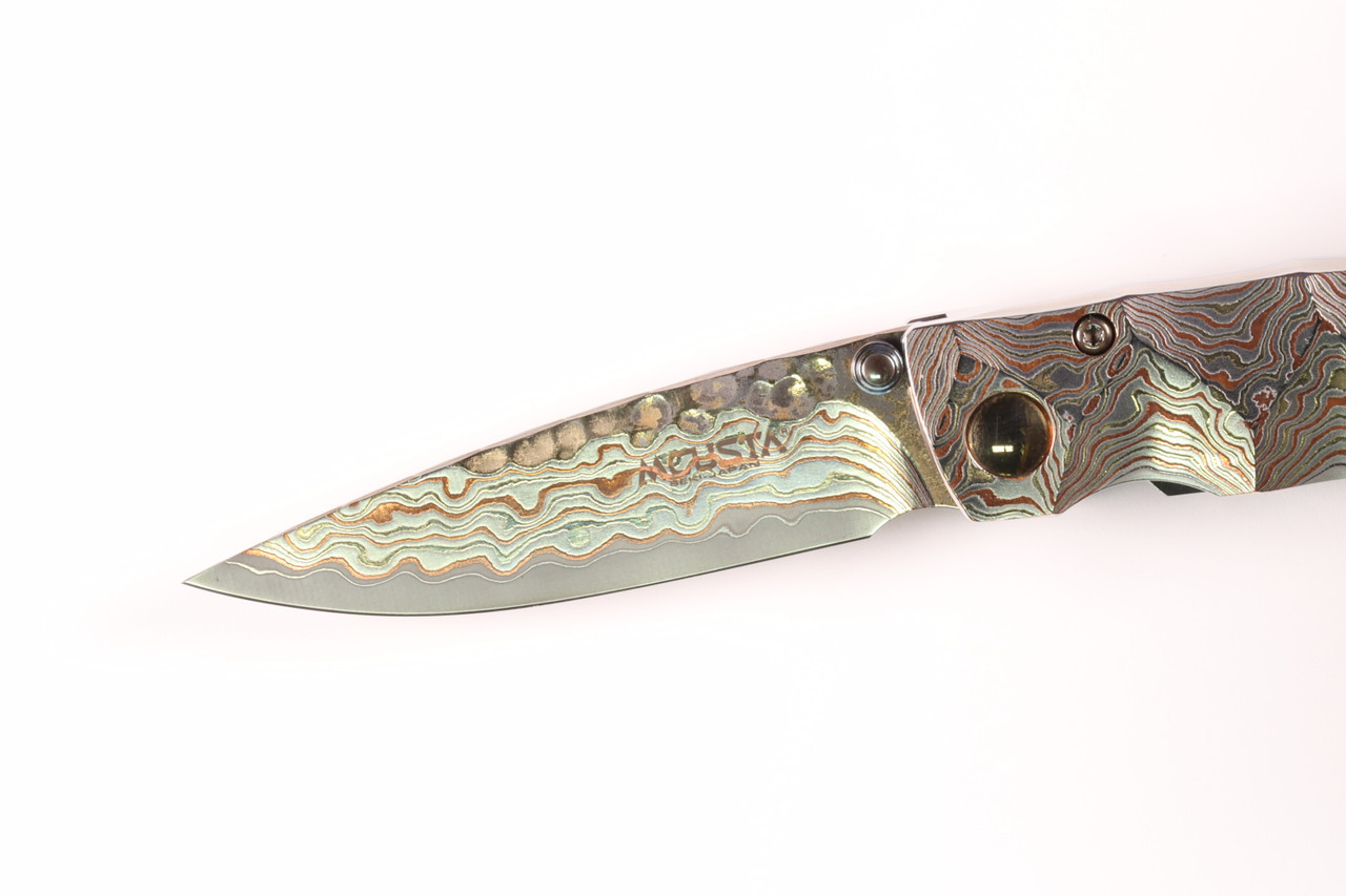 Mcusta Seki Japan MC-34RD 25th Anniversary Mokume Damascus Folding