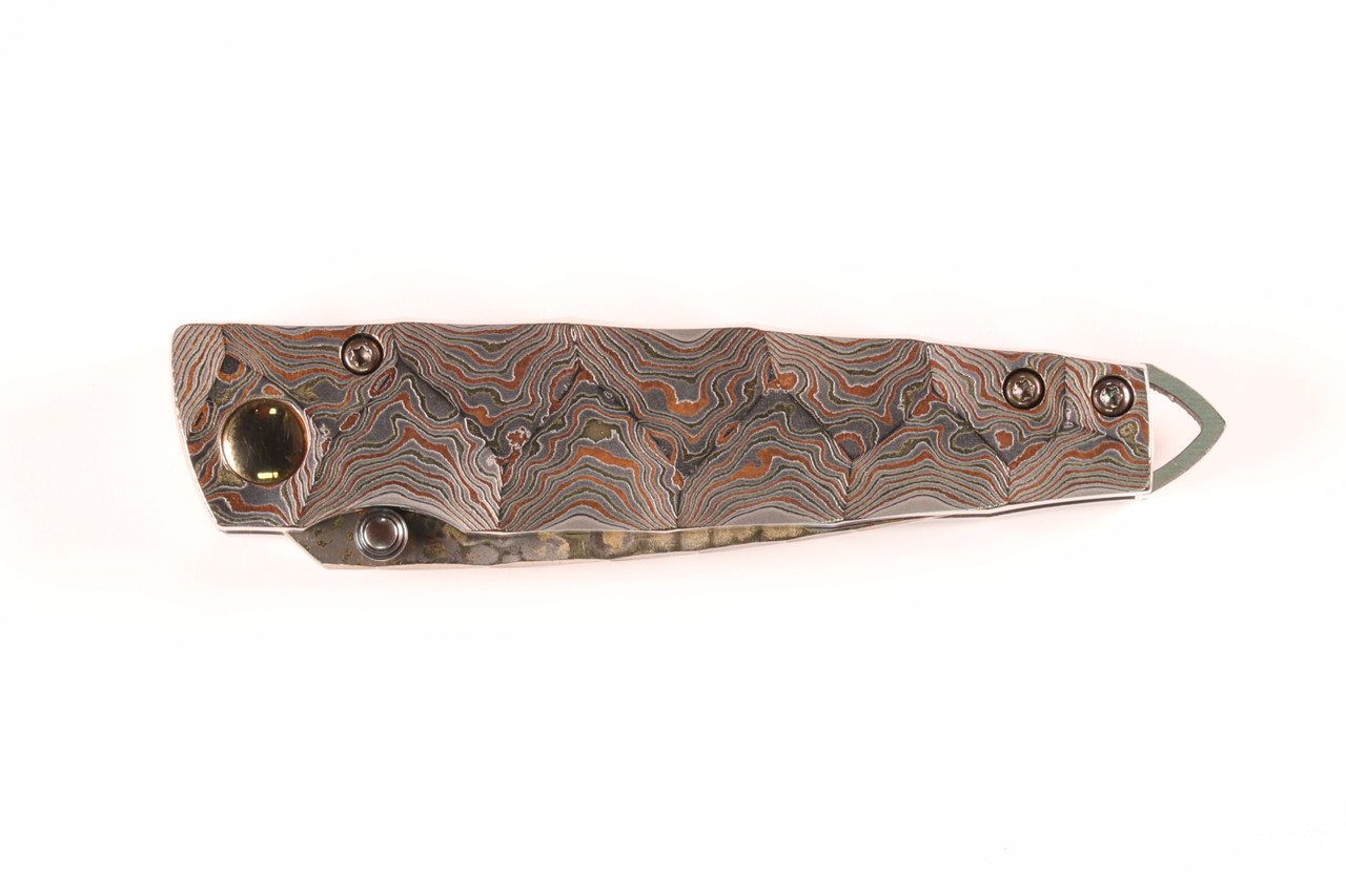 Mcusta Seki Japan MC-34RD 25th Anniversary Mokume Damascus Folding