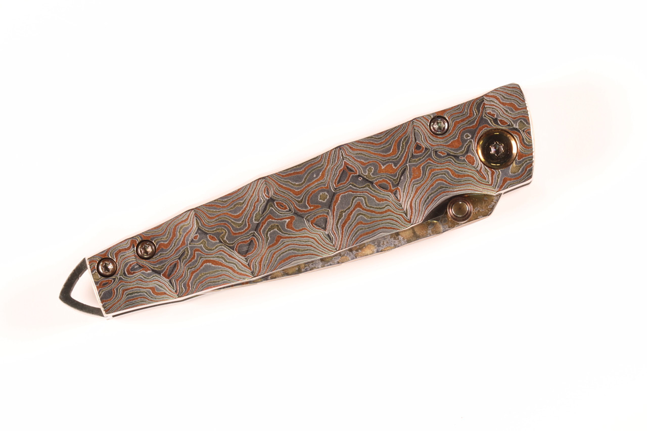Mcusta Seki Japan MC-34RD 25th Anniversary Mokume Damascus Folding