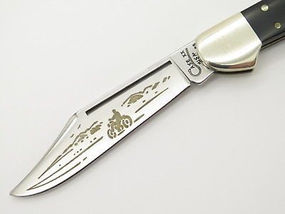 純銀(925S)携帯ツースピック(爪楊枝)、1980年代製ヴィンテージ 1998 Case XX 21549 Motorcycle Biker Copperlock Folding Pocket