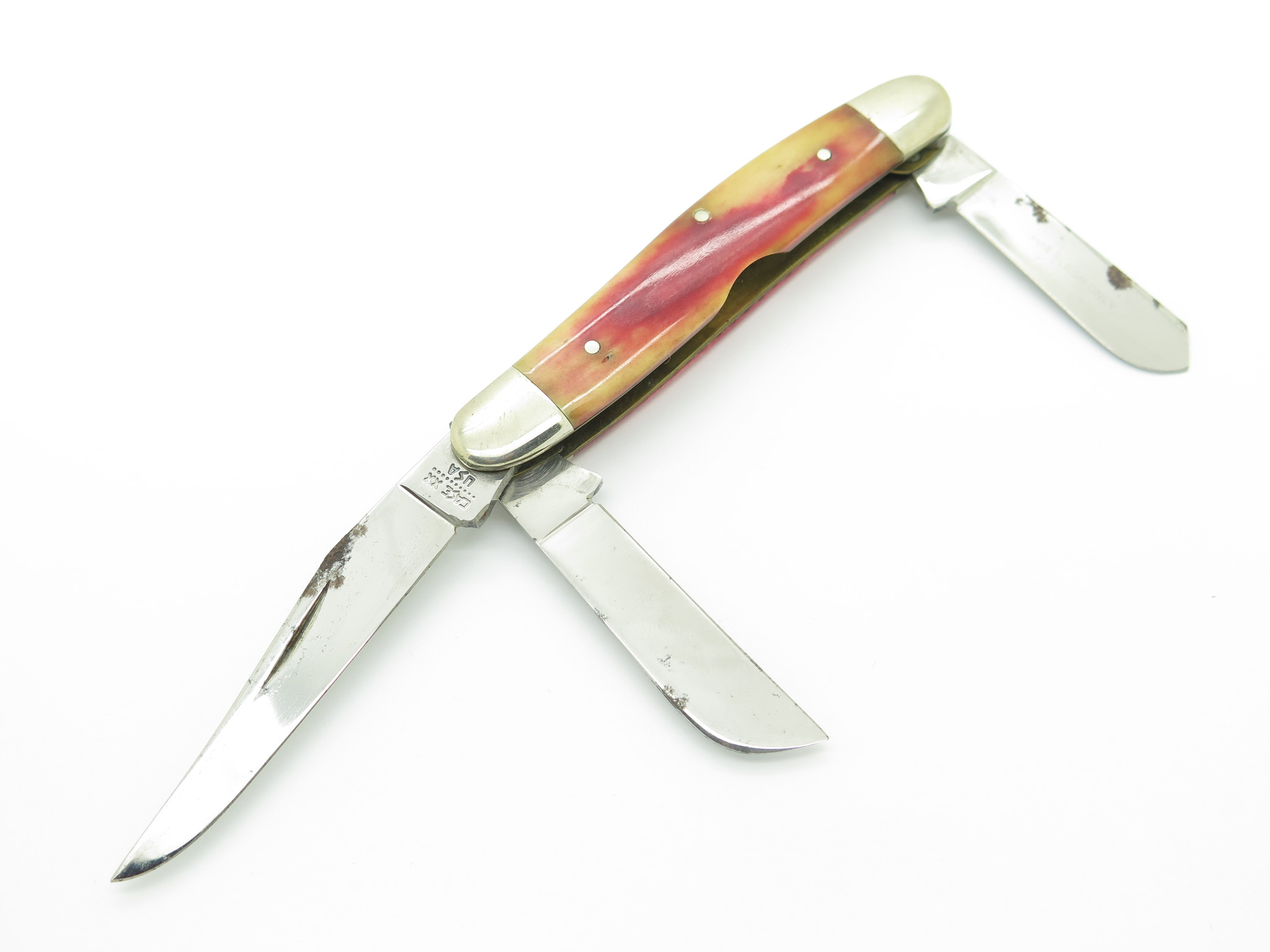 1980 Case XX SR6347 1/2 Stockman Red Appaloosa Bone Handle Folding