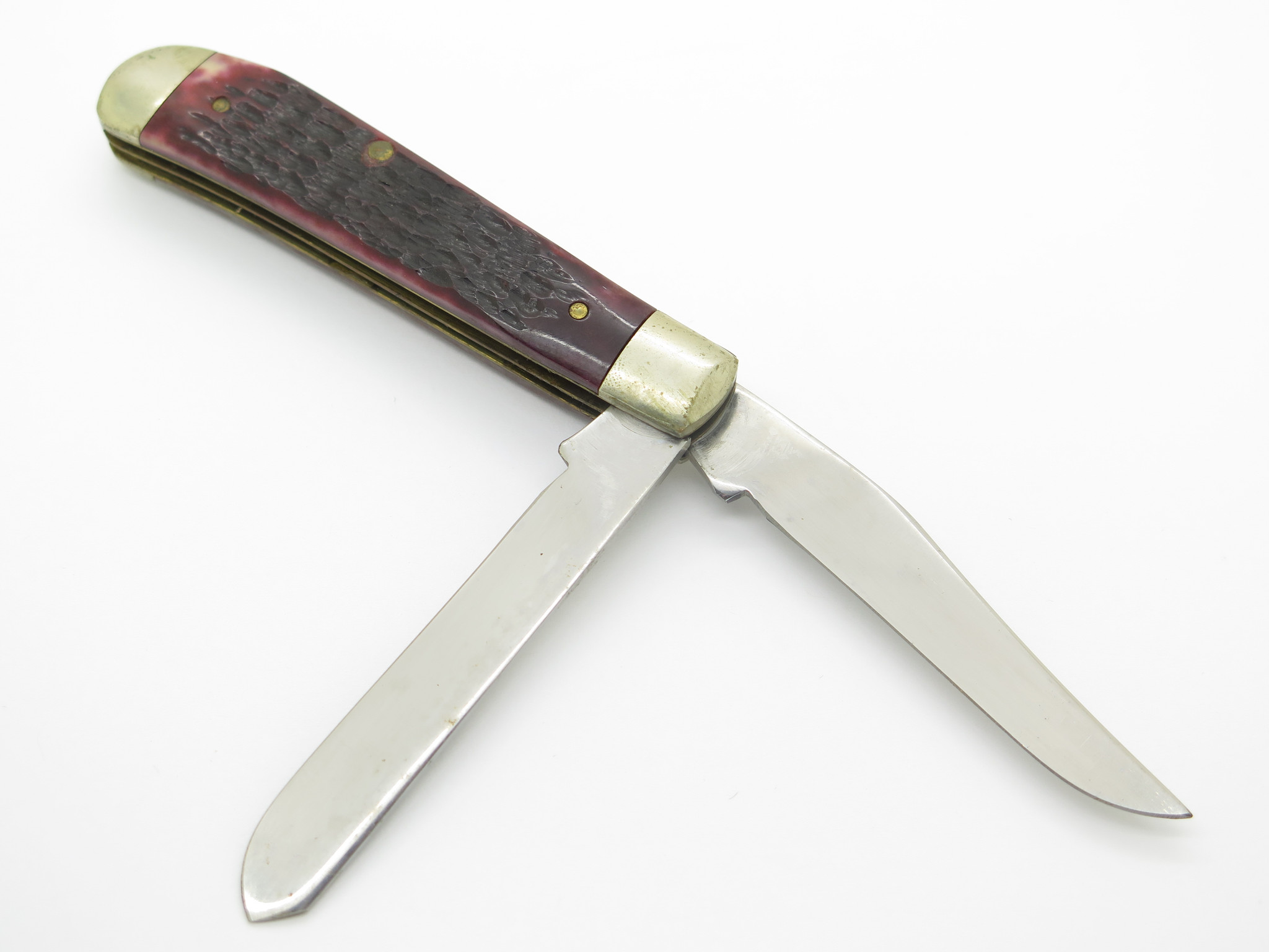 Vintage 1983 Case XX 6207 Mini Trapper Jigged Bone Handle Folding