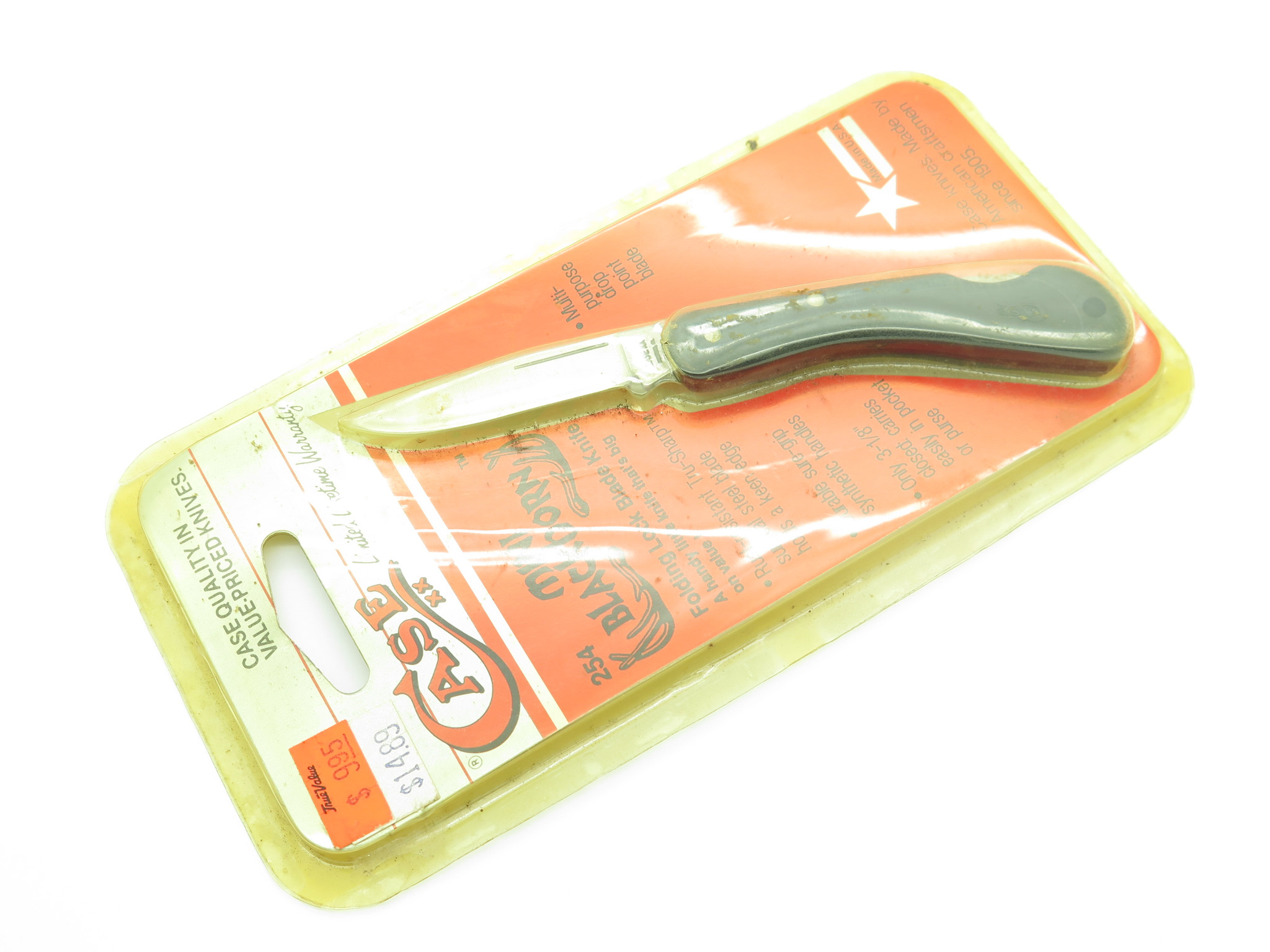 1990-1993 Case XX 059L Black Handle Folding Lockback Pocket Knife