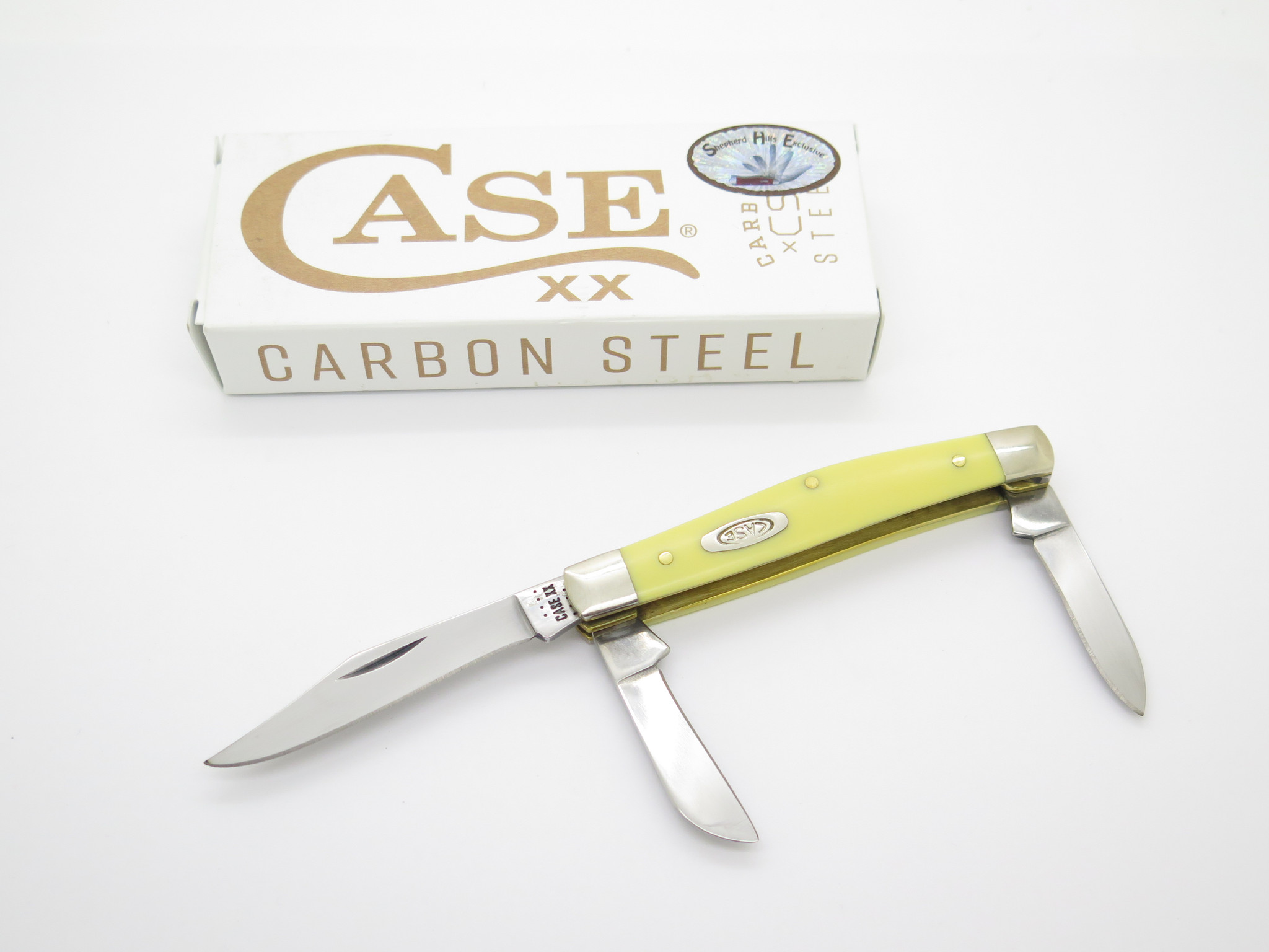 2022 Case XX 3344 USA CV Stockman Yellow Handle Folding Pocket