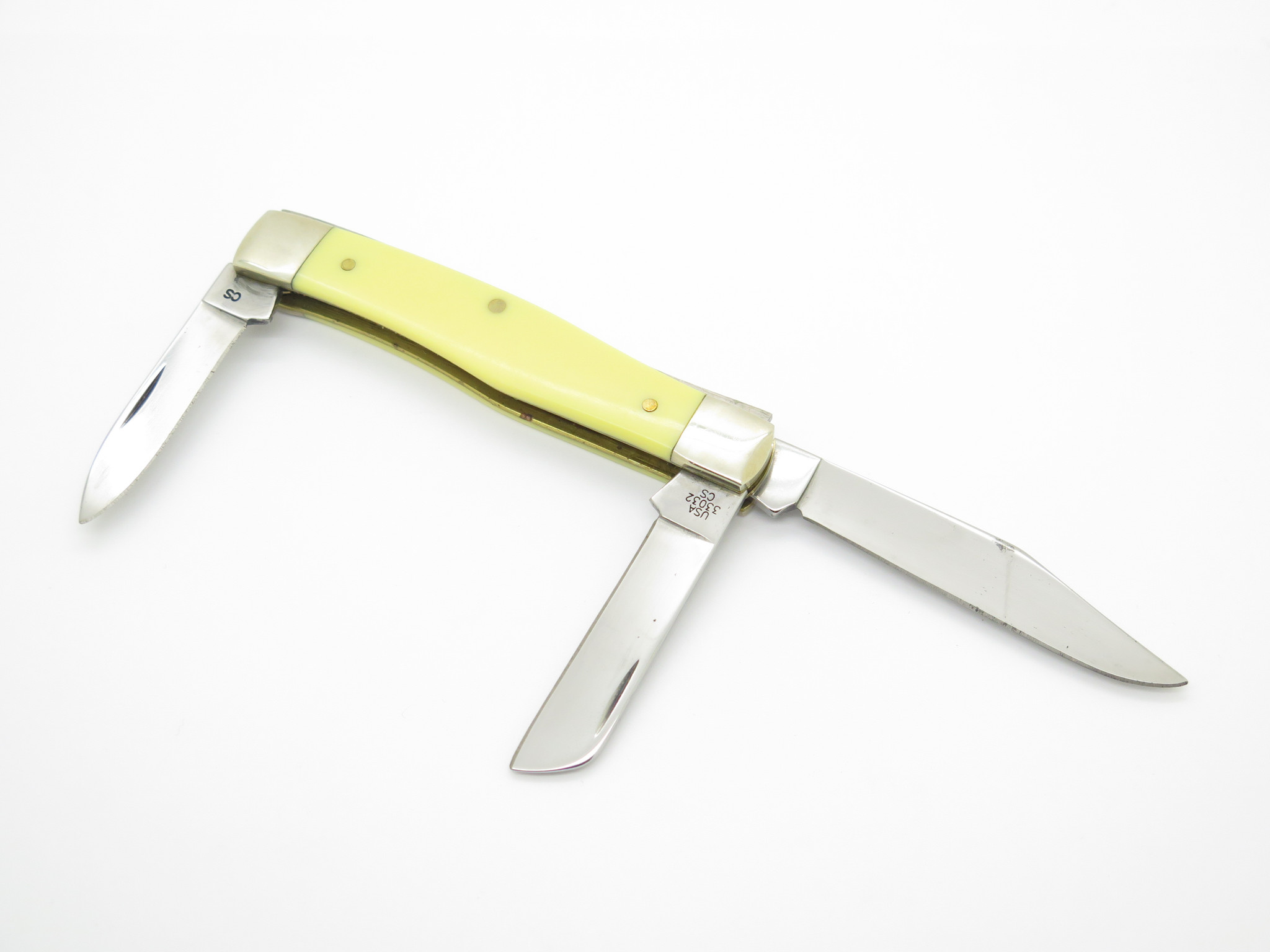 2022 Case XX USA 33032 Yellow Synthetic Handle Folding Pocket